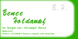bence holdampf business card